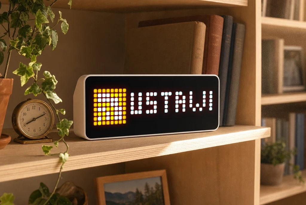RSS News reader shown on an AWTRIX display