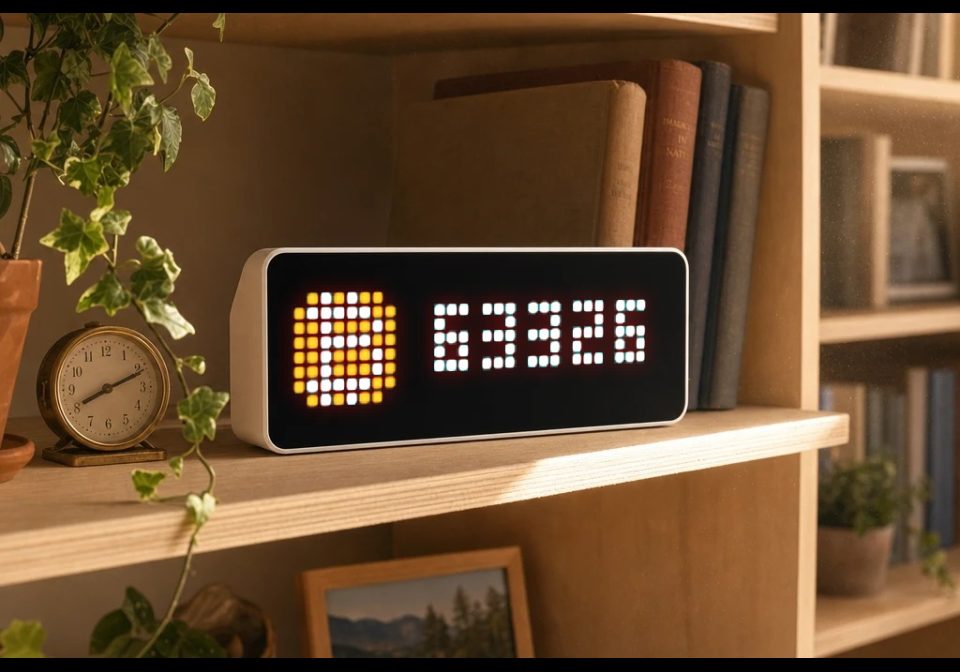 Bitcoin shown on an AWTRIX display