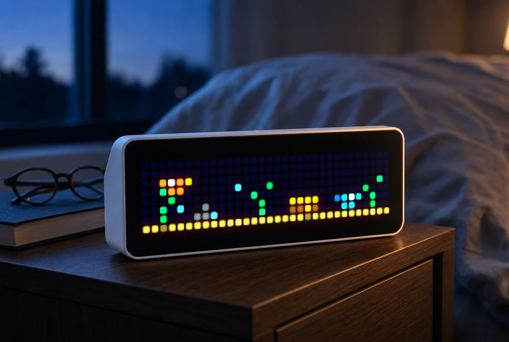 Pixel Aquarium shown on an AWTRIX display