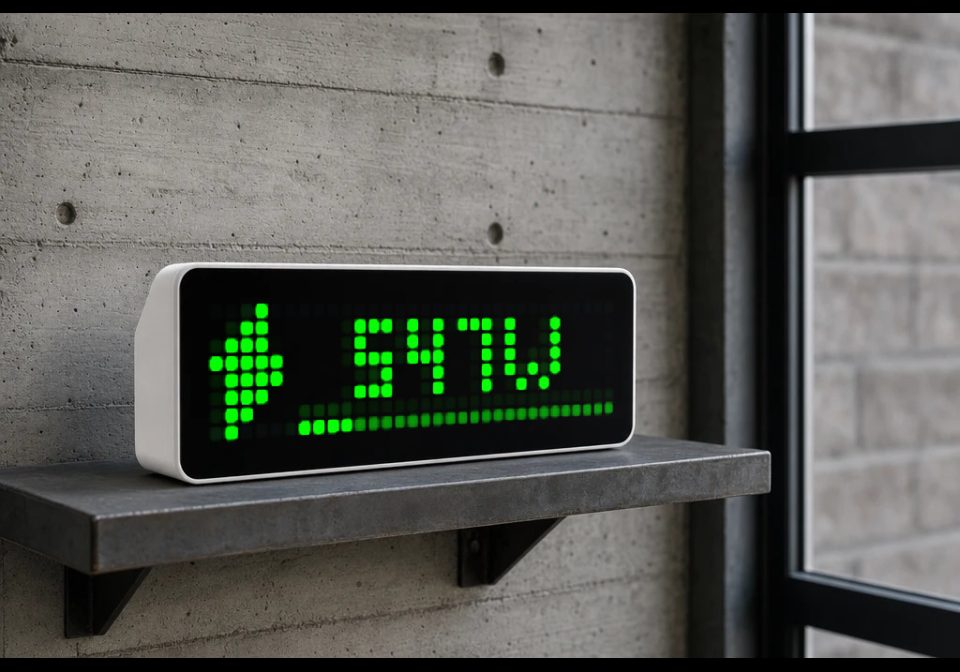 Shelly 3EM Power (Gen1) shown on an AWTRIX display