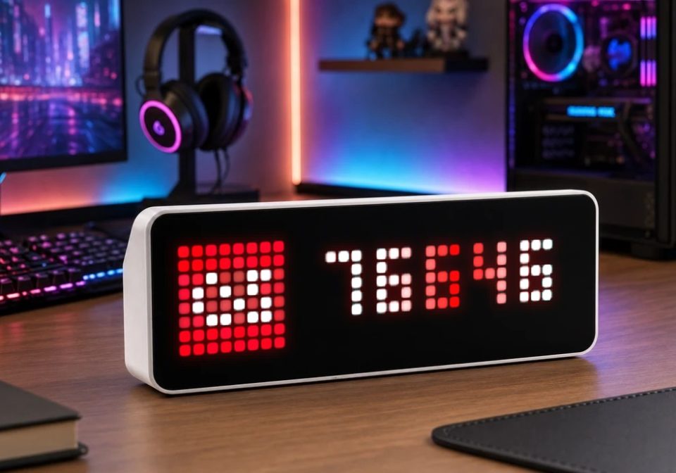 Last.fm Scrobble Counter shown on an AWTRIX display