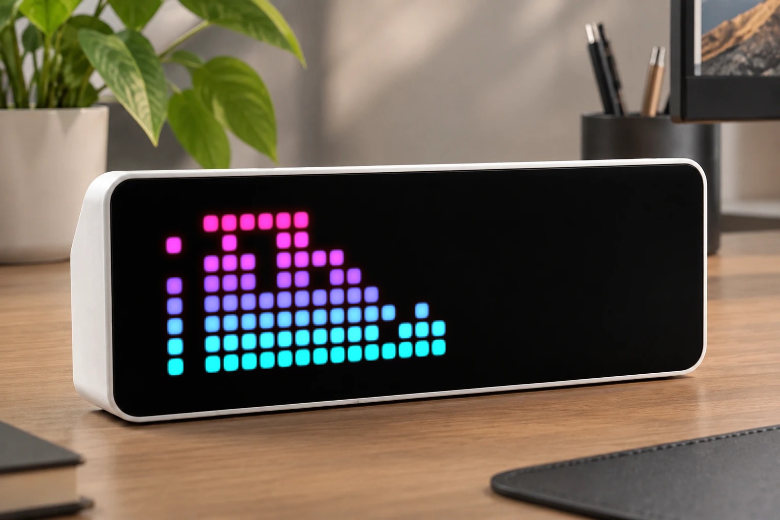 MusicVisualizer shown on an AWTRIX display