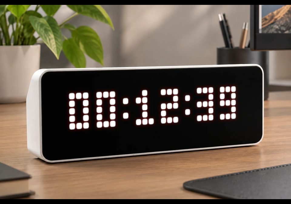 Stopwatch shown on an AWTRIX display