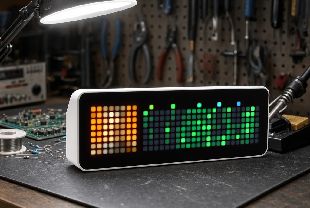 GitHub Heatmap shown on an AWTRIX display