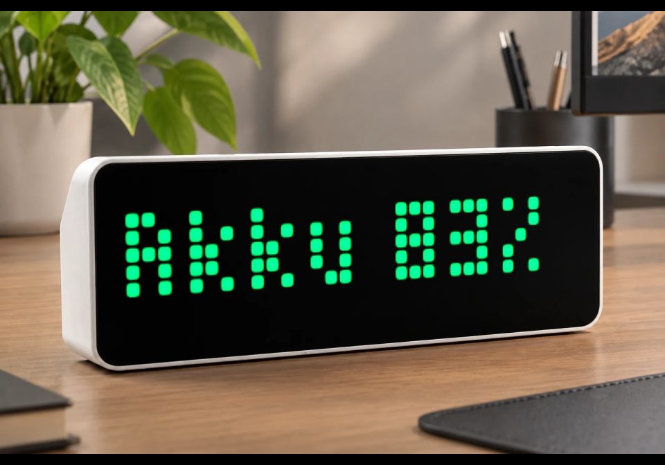 EVCC Battery Status via MQTT shown on an AWTRIX display