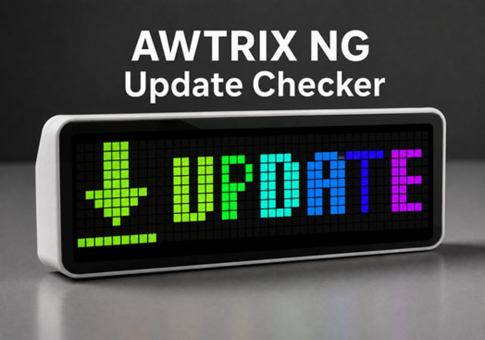 Update Checker shown on an AWTRIX display